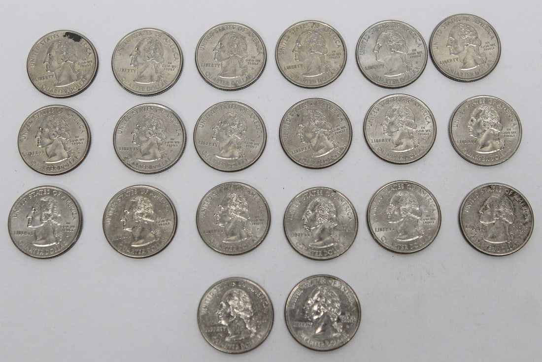 Lot of 20 U.S. Statehood & National Park Quarters (1 of 2)
