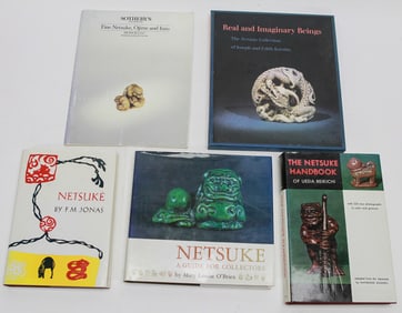 Lot of 5 Netsuke Reference Books Including Sotheby's Catalogs
