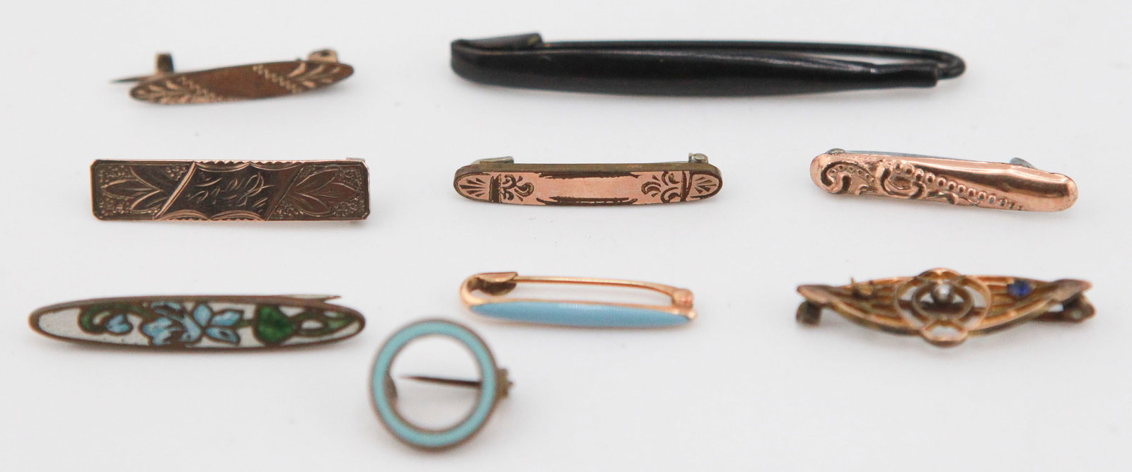 Lot of 9 Vintage Brooches and Bar Pins (1 of 3)