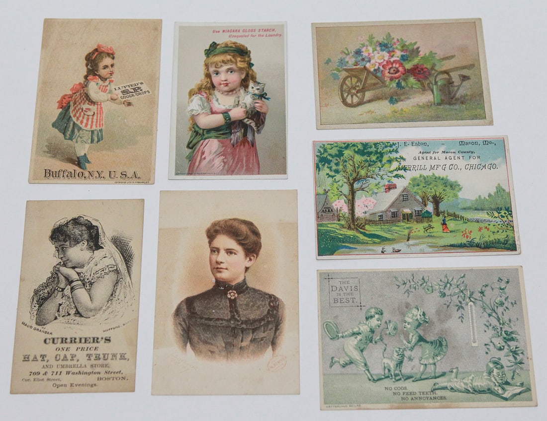 Collection of Seven Victorian Trade Advertising Cards (1 of 2)