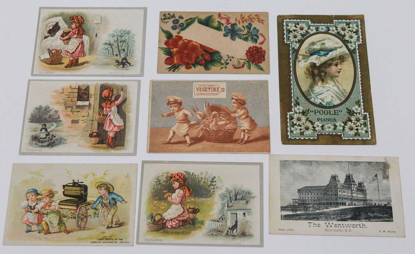 Lot of 8 Victorian Advertising Trade Cards, c. 1880s (1 of 2)