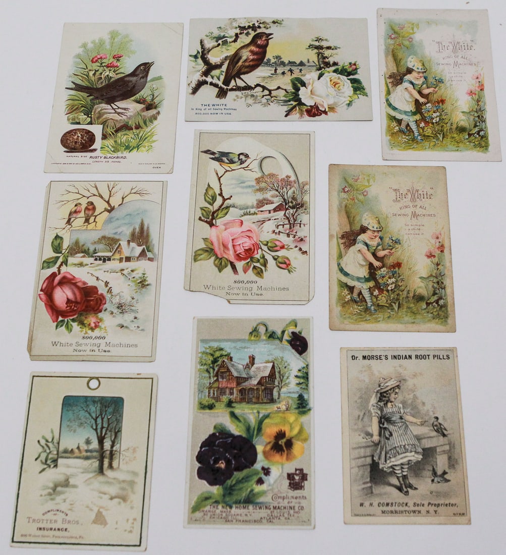 Lot of 9 Victorian Advertising Trade Cards (1 of 2)