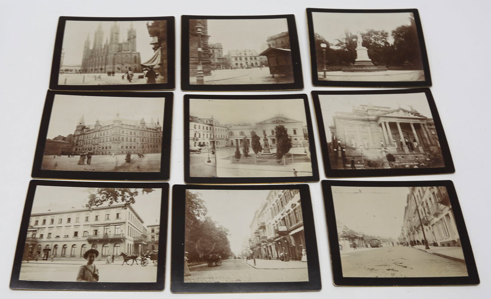 Lot of 9 Brussels Landmark Photographs, c. 1910s (1 of 2)