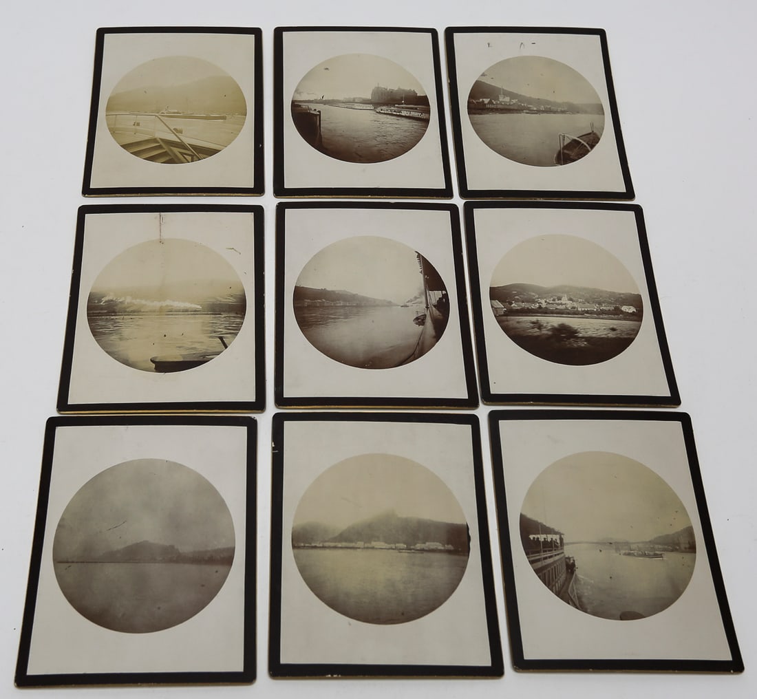 Lot of 9 Rhine River Travel Photographs, c. 1910s (1 of 2)