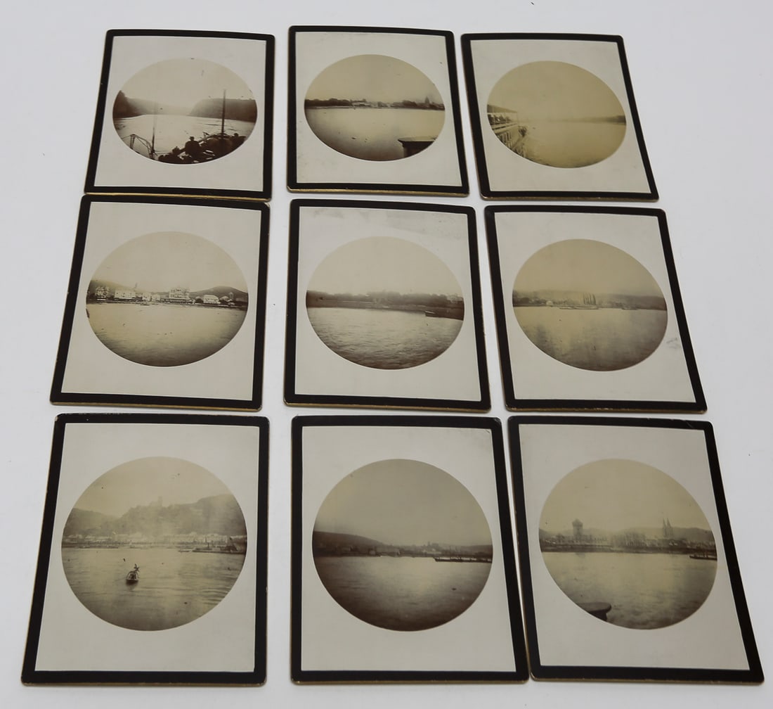 Lot of 9 Rhine River Travel Photographs, c. 1910s (1 of 2)