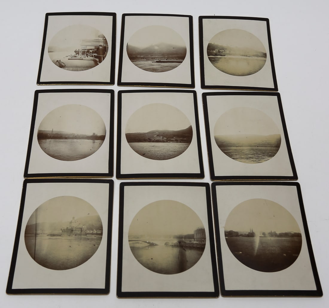 Lot of 9 Rhine River Travel Photographs, c. 1910s (1 of 2)