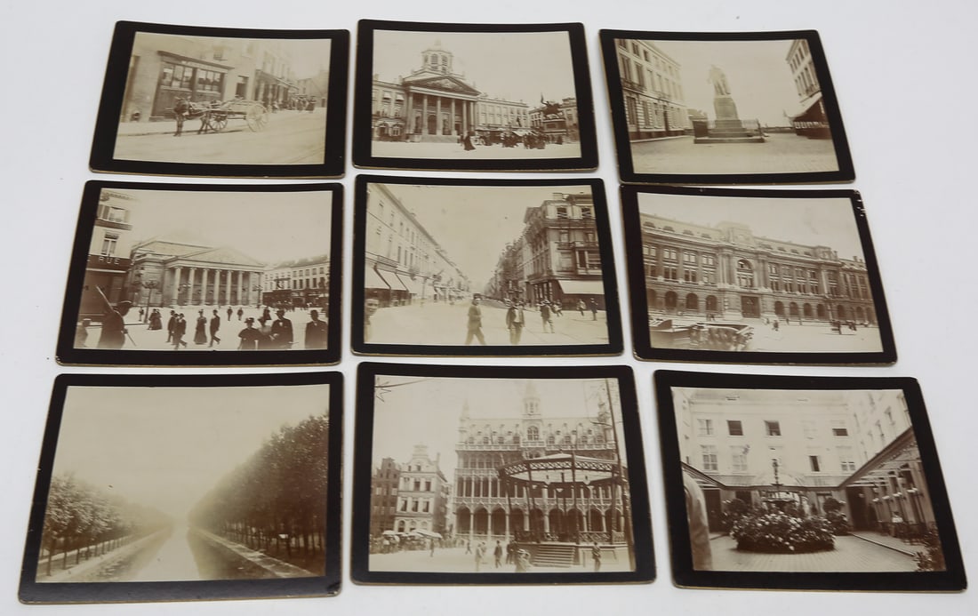 Lot of 9 Brussels Street and Landmark Photographs, c. 1910s (1 of 2)