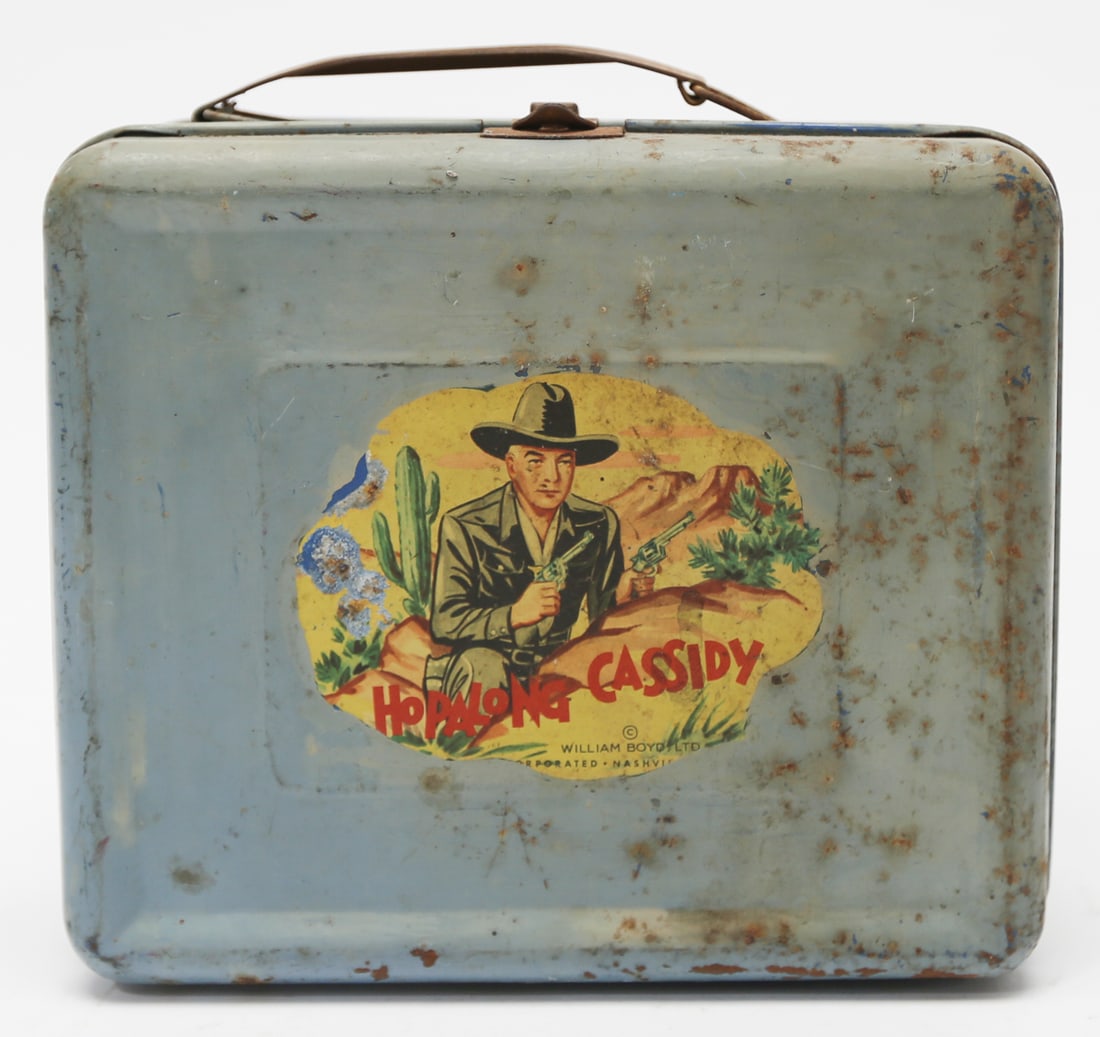 Vintage Hopalong Cassidy Metal Lunch Box with Thermos (1 of 4)