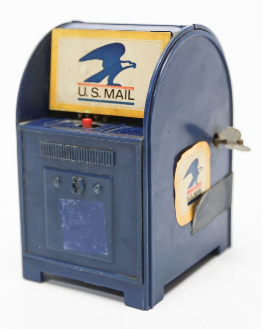 Vintage United States Mail Mechanical Windup Toy Bank (1 of 7)