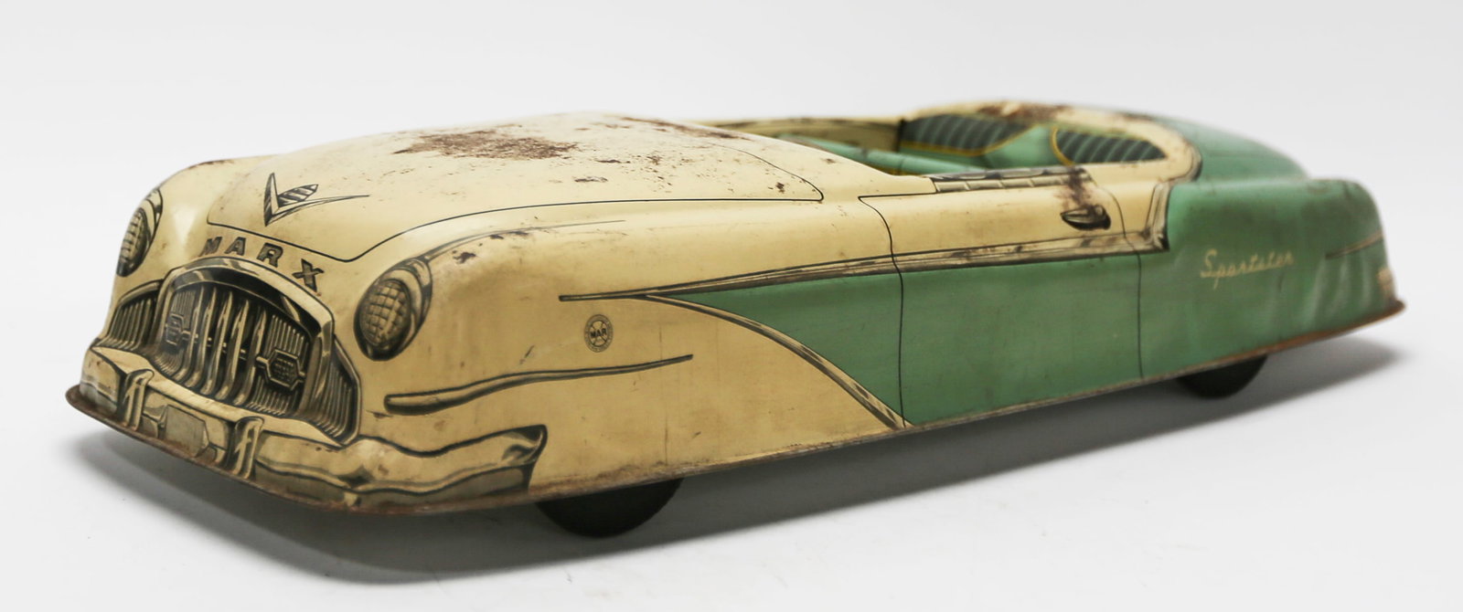 1950s Marx Sportster Tin Lithographed Toy Convertible (1 of 9)
