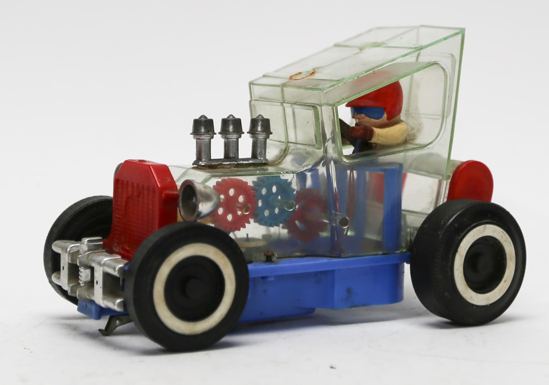 Vintage Battery Operated Transparent Gear Hot Rod Toy (1 of 8)