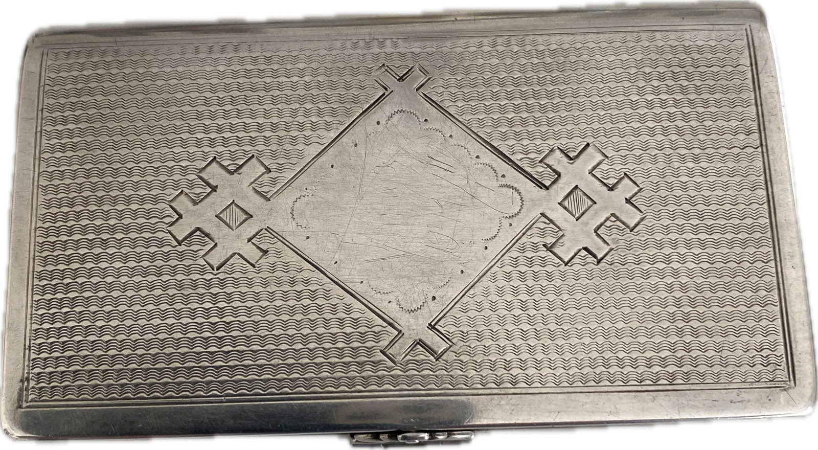Antique Russian Sterling Silver Cigarette Case by Kosima Volkov, 1898 Kiev (1 of 8)