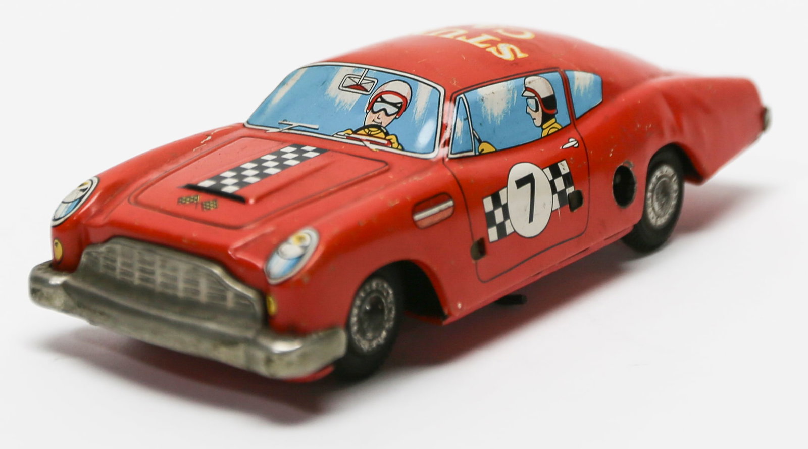Vintage Tin Lithograph Stunt Car Toy (1 of 4)