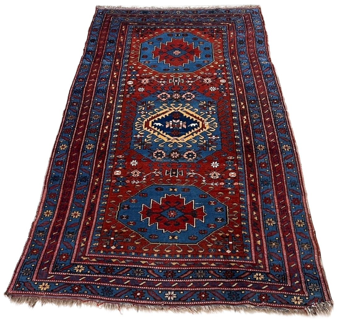 Early 1900s Caucasian Handwoven Wool Rug (1 of 5)