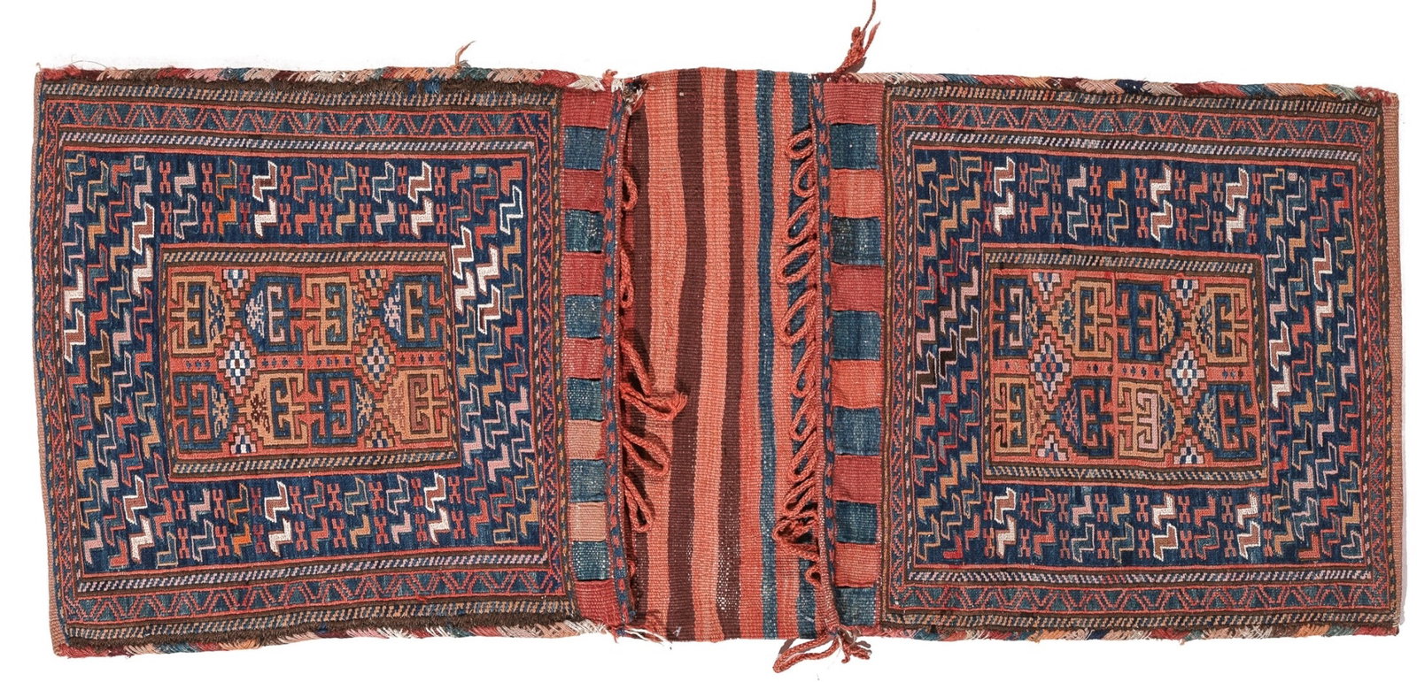 Antique Caucasian Soumak Double Saddlebag (1 of 4)