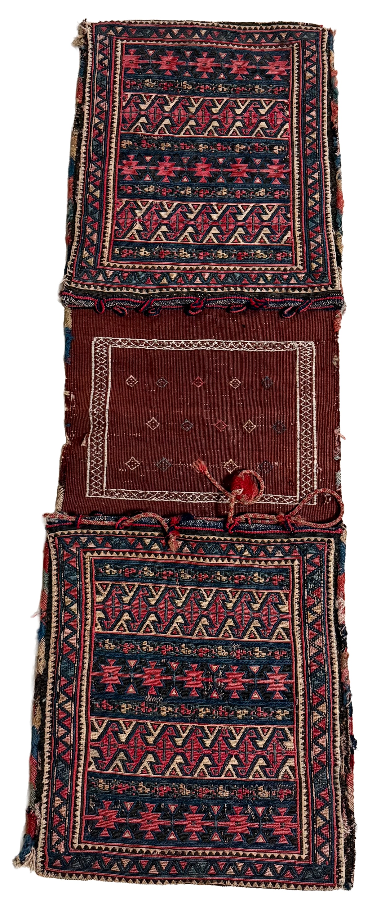 Antique Karabagh Caucasian Soumak Double Saddlebag (1 of 5)