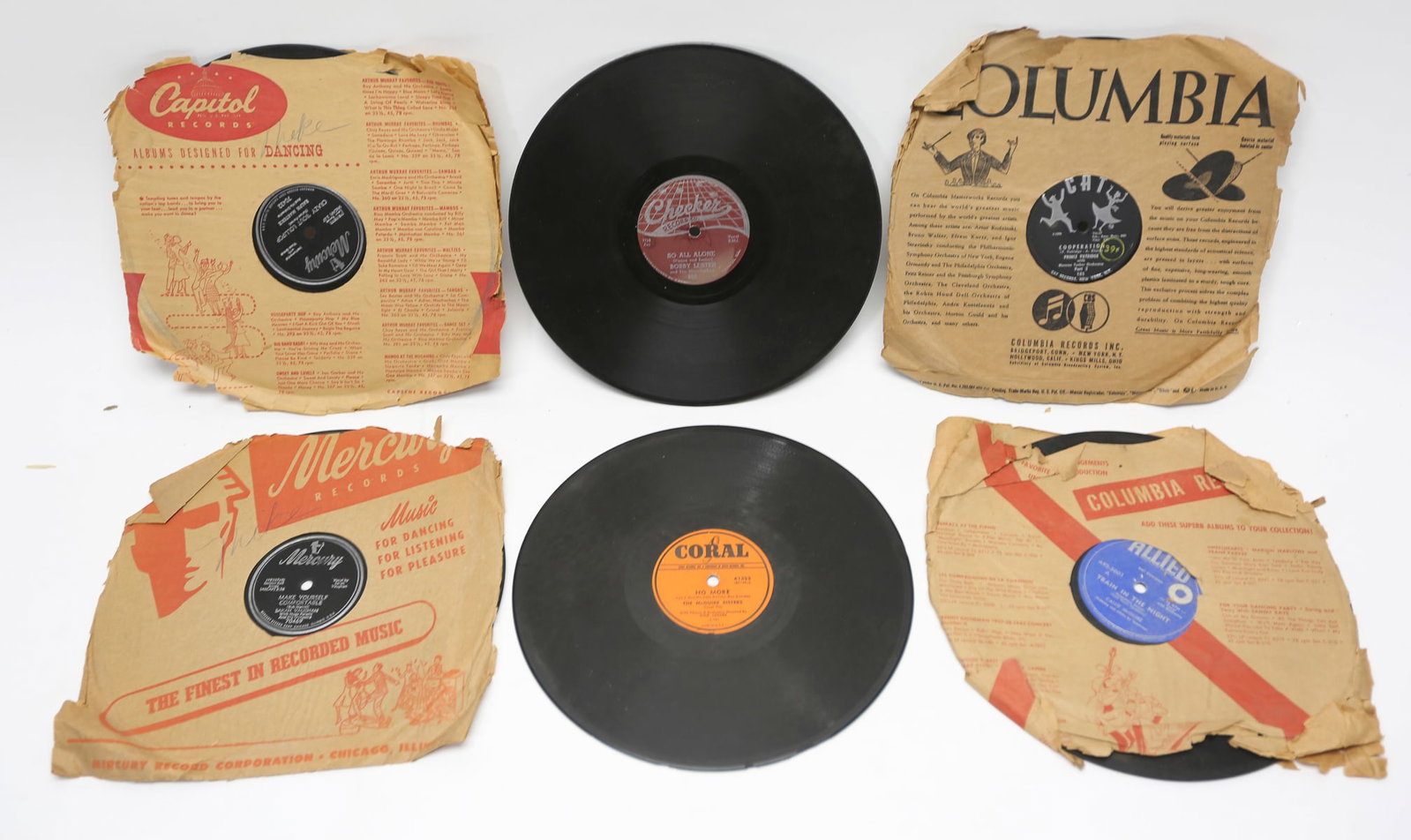 Vintage 78 RPM Shellac Records Lot of 6 (1 of 2)