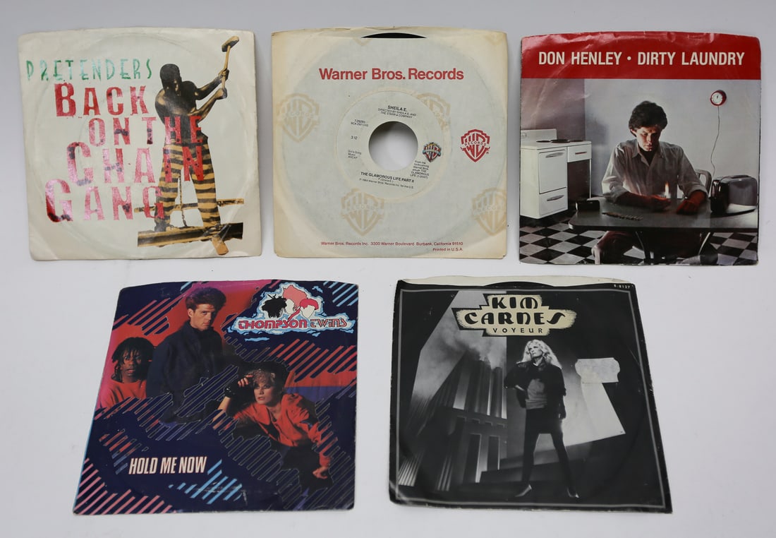 Vintage 1980s Vinyl Singles Lot of 5 (1 of 2)