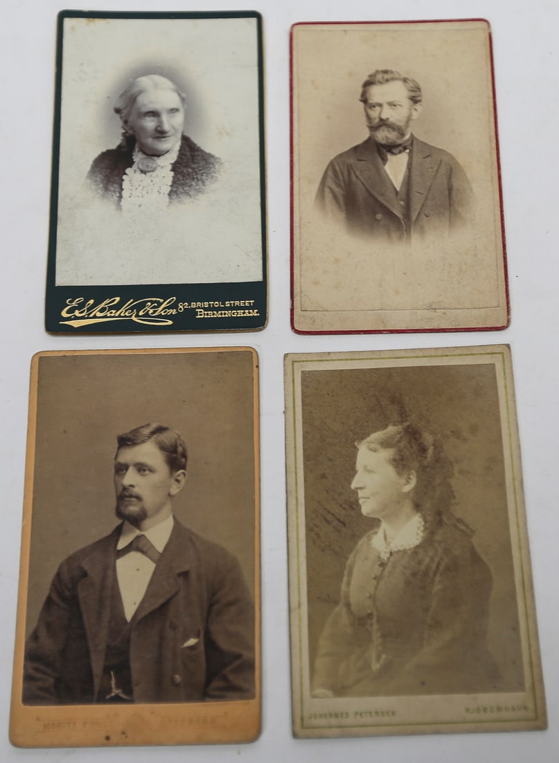 Antique European Cabinet Card Portraits Lot of 4 (1 of 2)