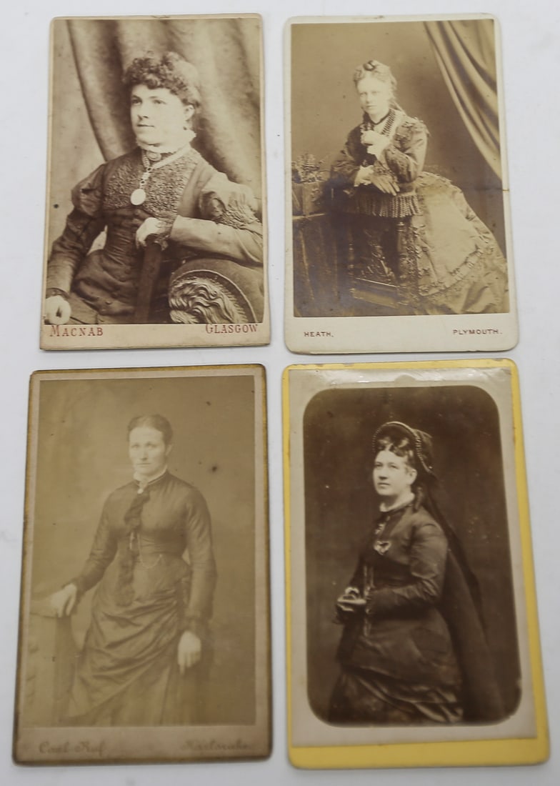 Antique European Cabinet Card Women Portraits Lot of 4 (1 of 2)