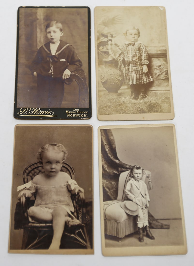 Antique Cabinet Card Child Portraits Lot of 4 (1 of 2)