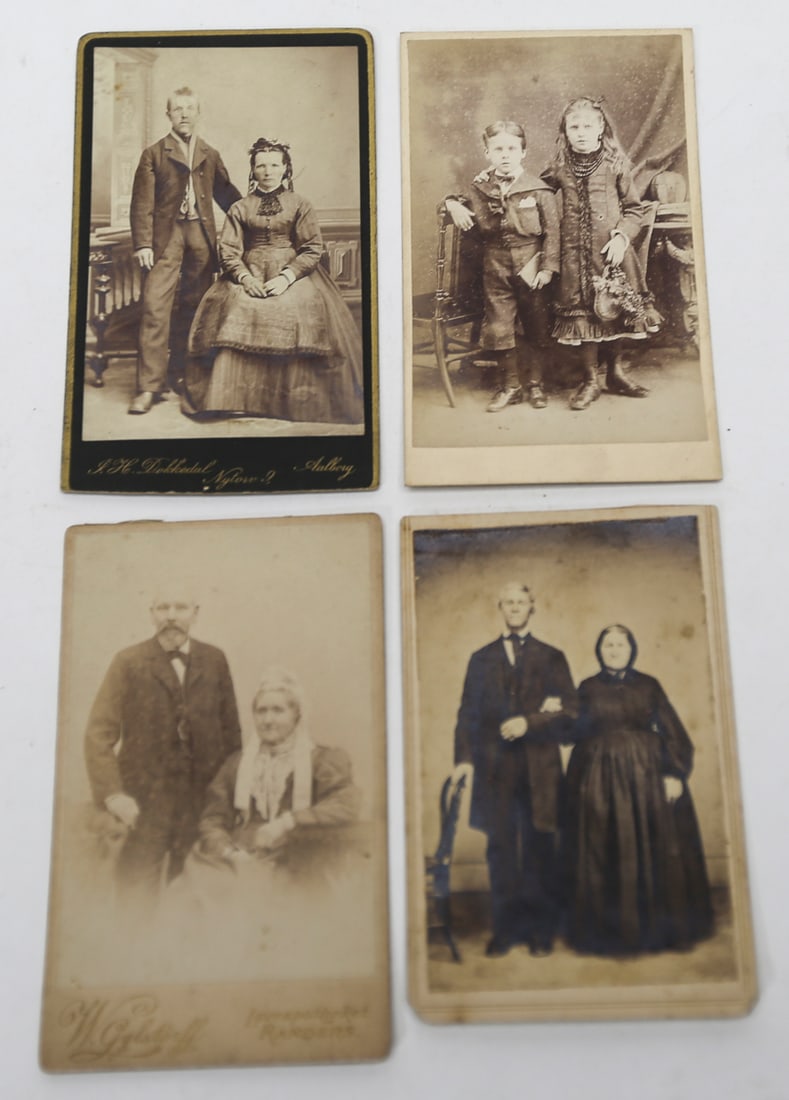 Antique Family Cabinet Card Photographs Lot of 4 (1 of 2)