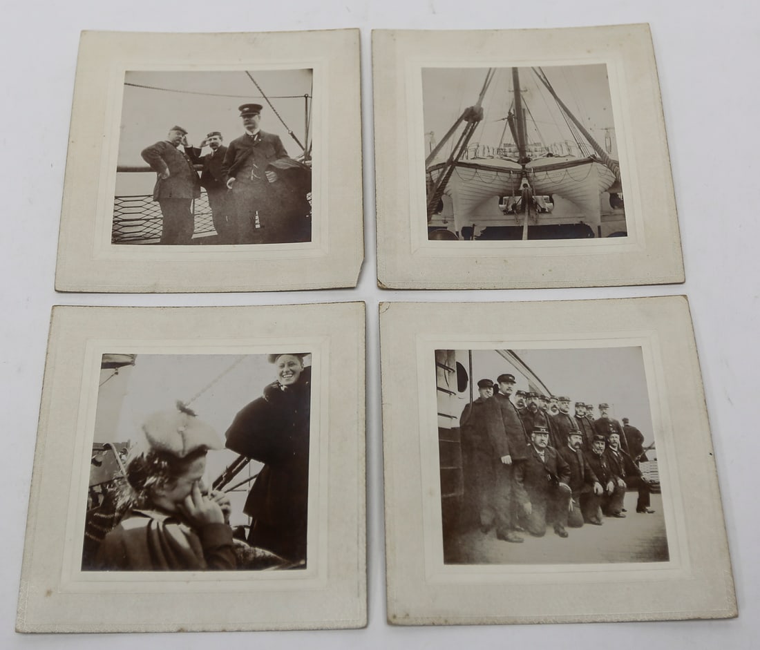 Antique Steamship Crew Photographs Lot of 4 (1 of 2)