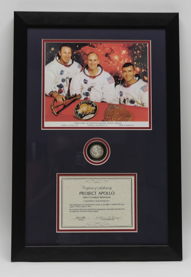 Apollo XIII Project Apollo Sterling Silver Medal Display (1 of 5)