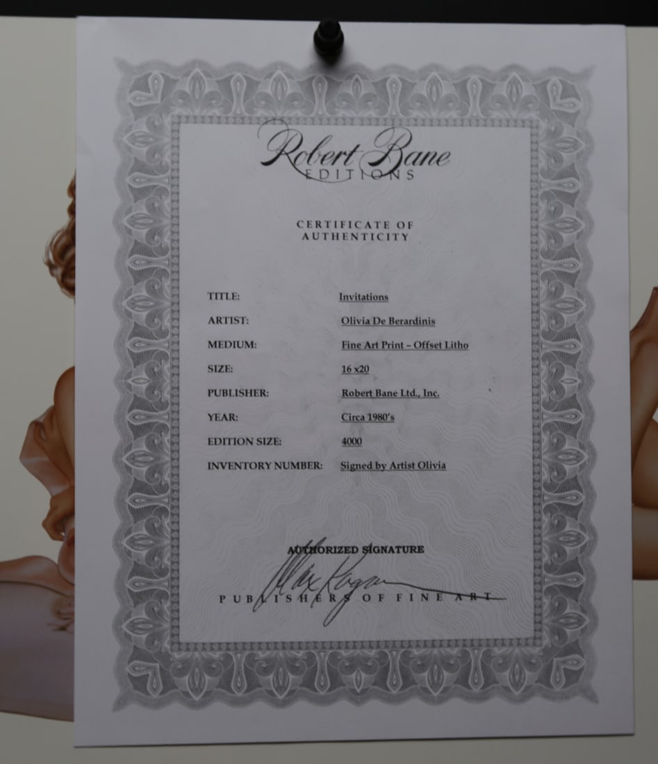 Olivia De Berardinis The Invitation Signed Offset Lithograph - 3