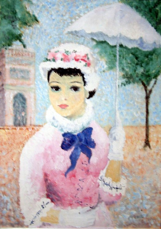Attributed to Suzanne Eisendieck (1908-98) German: Attributed to Suzanne Eisendieck (1908-98) German oil on canvas La Parisienne signed 28 x 20in.