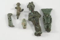 54: An ancient Egyptian green glazed figure of The God 