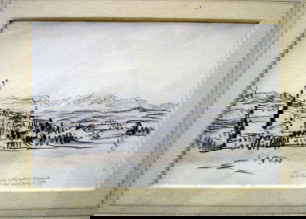 Sir Muirhead Bone (1876-1953) Eastern City, 5 x 7: Sir Muirhead Bone (1876-1953) pencil and wash, Eastern City, 1947 presentation inscription to Mai, 5 x 7.5 ins.