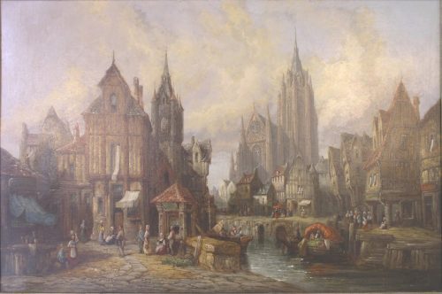 Henry Thomas Schafer (1854-1915) Ulm, Bavaria, 20: Henry Thomas Schafer (1854-1915) oil on canvas, Ulm, Bavaria, signed and dated 1880, 20 x 30 ins.