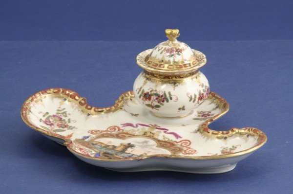 *A Dresden inkstand 9in.