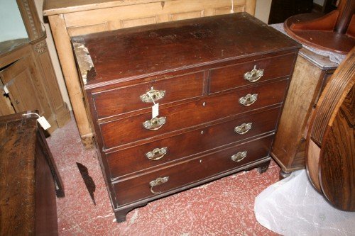 A George IV mahogany chest, 3ft 4ins