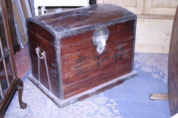 A 19th century Chinese fir wood medicine or money