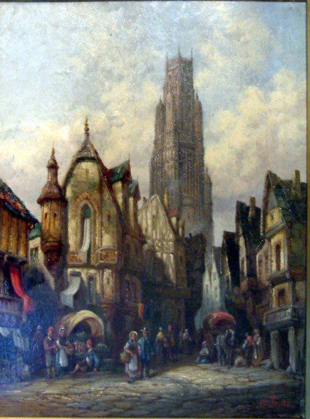 Henry Thomas Schafer (1854-1915) St Ouen, Rouen,: Henry Thomas Schafer (1854-1915) oil on canvas, St Ouen, Rouen, monogrammed and dated 1881, 16 x 12 ins.