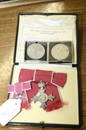 1936: A cased George V MBE (Civil) & 2 1953 crowns