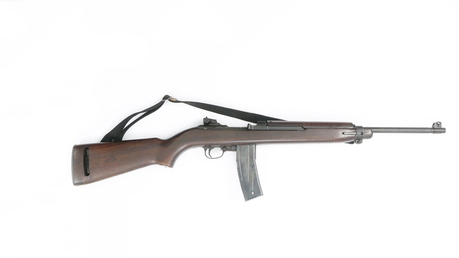 Selbstladegewehr, Rock Ola, M1 Carbine, Kal. .30 Carb., #4624707: Selbstladegewehr, Rock Ola, M1 Carbine, Kal. .30 Carb., #4624707, brÃ¼niert, Holzschaft. Hergestellt in den ersten Monaten 1944. Mit Plakette unten am Griff mit der Nummer "74". Zustand: B+ [SPEZ]