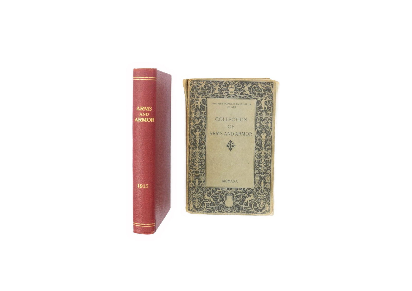 Lot of 2 Books: "The Metropolitan Museum of Art*, "Collection of Arms and Armor", 1915 & 1930: Lot of 2 Books: "The Metropolitan Museum of Art" & "Collection of Arms and Armor", 1915 & 1930, the 1915 version by Bashford Dean (first edition - only 1000 copies ever produced), hardcover-bound in m