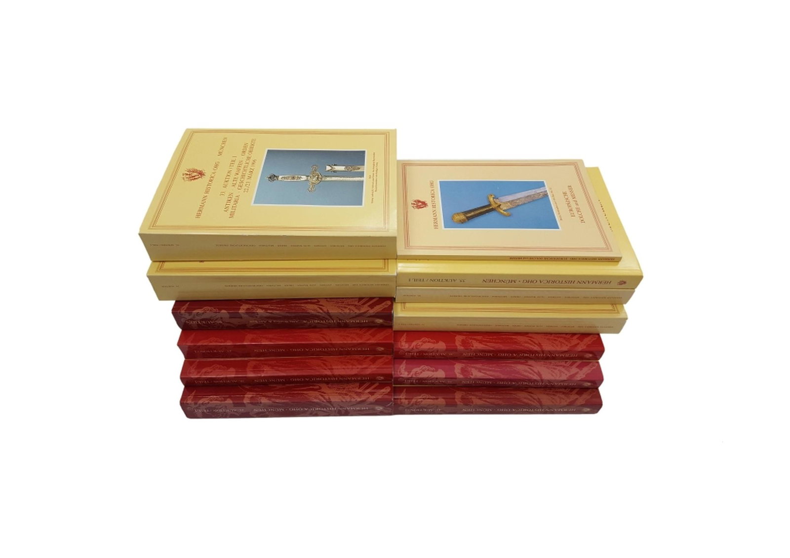 Collection of 12 Consecutive Auction Catalogues from Hermann Historica's Antique Weapons Auctions,: Collection of 12 Consecutive Auction Catalogues from Hermann Historica's Antique Weapons Auctions, Munich, Germany, spanning from 1994 - 2004. Included is also the Hermann Historica publication "Europ