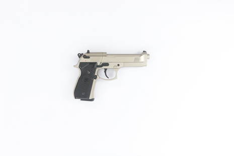 Air Pistol, Umarex, Mod. 92FS: Air pistol, Umarex, Mod. 92FS, cal. 4.5mm, #H9480850, nickel,Plastic grip panels with checkering. With original box and instruction manual. Condition: B [IDV]