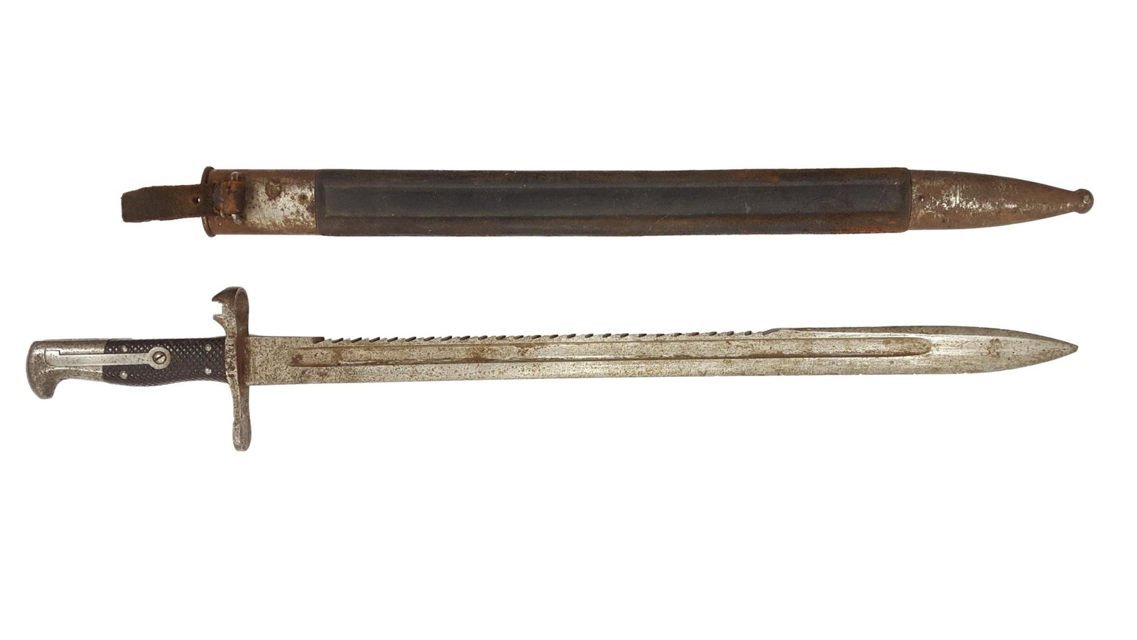 Saber Bayonet, S.J.G Neuhausen: Saber bayonet, S.J.G Neuhausen, Swiss ordnance 1878, #166429. Condition: D
