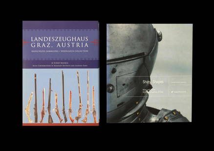 Lot of 2 Books (in English) on the Famous Armoury Collection in Graz, Austria: Lot of 2 Books (in English) on the Famous Armoury Collection in Graz, Austria, comprising "The Wheellock Collection, Landeszeughaus, Graz" by Robert Brooker and "Shiny Shapes - Arms and Armor from