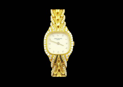 Luxurious Patek Philippe ladies watch "La Flamme-Diamond", 18 K gold (.750)