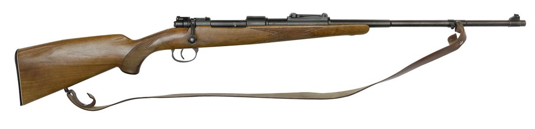Mauser Model 98 converted into a Hunting Rifle: Jagdrepetiergewehr, Mauser, Mod. 98 Jadgtransform., braune Metallteile, Holzschaft, mit schwarzer Kunststoff-Schaftkappe, Kal. 8 x 57 is, #1189, Zustand: C [IDV]