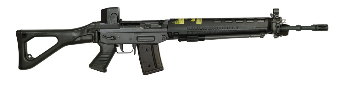 SIG ARMS PE90 (Factory Produced Semi-Auto Version): Selbstladegewehr, SIG ARMS, Mod. PE 90, Kal. 5,56 mm, #PE6722, Zustand: D [WES]