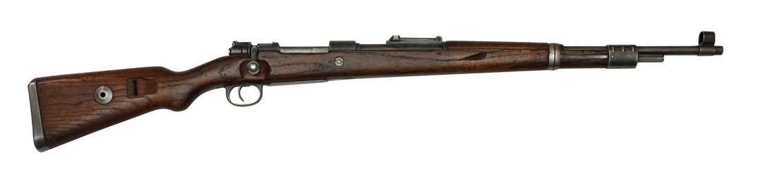 Mauser Model 98 K: Repetierkarabiner, Mauser, Mod. 98K, markiert S43, 1936, Adlermarkierungen weggefraest, Kal. 8x57, #6675, Zustand: D [WES]
