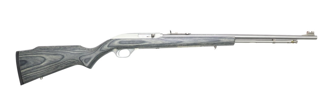 Semi-Auto, Marlin, .22lr: Selbstladegewehr, Marlin, Kal. .22lr, #06229460, stainless, mit Holzlaminatschaft, Gummi Schaftkappe, Zustand: A [WES]