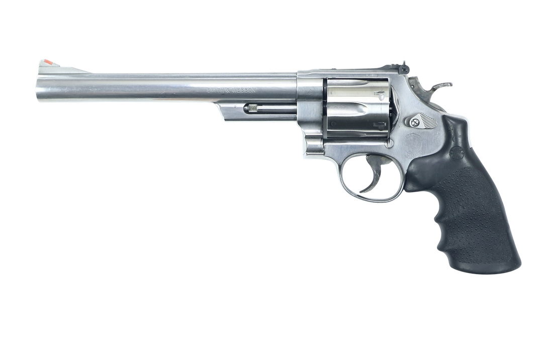 Smith and Wesson, Mod. 629: Revolver, S&W, Mod. 629, Kal. .44 Mag, #CBP5135, stainless, LauflÃ¤nge: 8 Zoll, Gummigriff mit Fingerrillen, Zustand: C [WES]